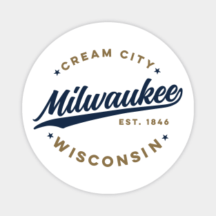 Vintage Milwaukee Wisconsin Cream City USA Magnet